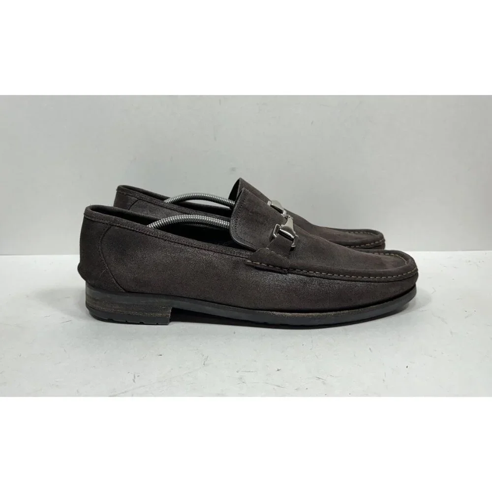 Allen Edmonds Fiesole Bit Loafers Lug Sole Shoes Brown Suede Mens Sz 13 D Italy